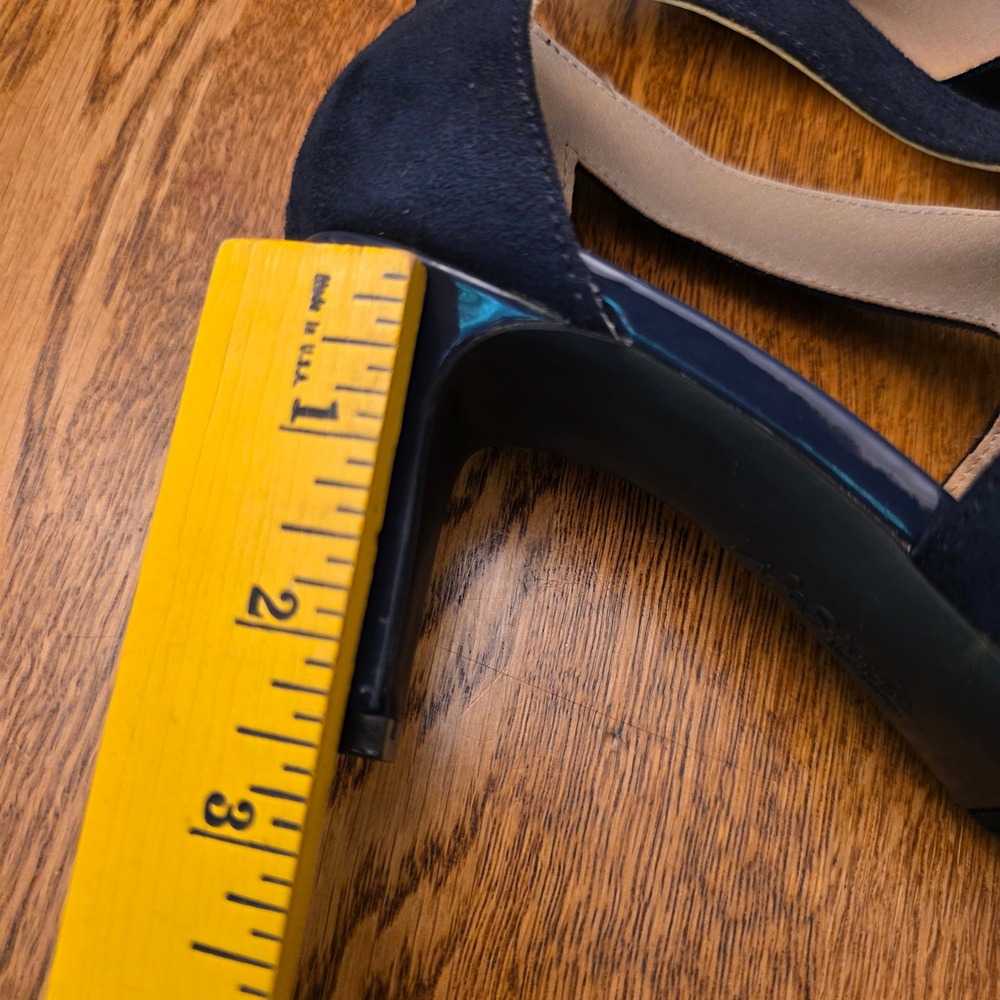 LifeStride Giovanna 2 Navy Blue Faux Suede Cutout Pointed Toe Pumps Heels 9M - Picture 7 of 10